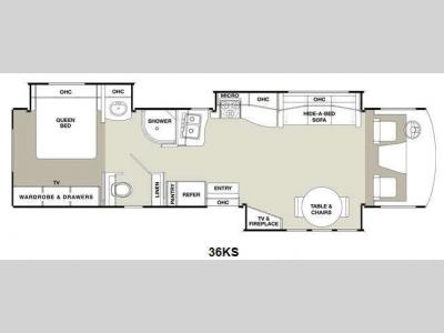 Floorplan - 2015 Coachmen RV Encounter 36KS