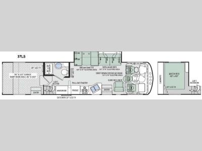 Floorplan - 2015 Thor Motor Coach Outlaw 37LS