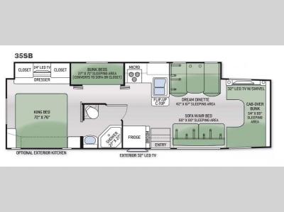 Floorplan - 2015 Thor Motor Coach Four Winds Super C 35SB