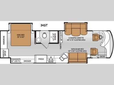 Floorplan - 2015 Thor Motor Coach Tuscany XTE 34ST
