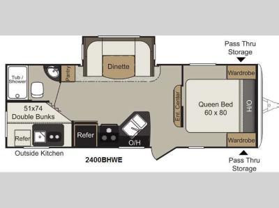 Floorplan - 2015 Keystone RV Passport 2400BHWE Grand Touring