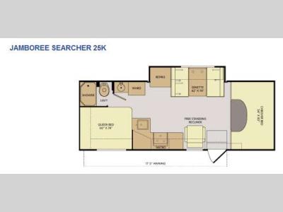 Floorplan - 2015 Fleetwood RV Jamboree Searcher 25K