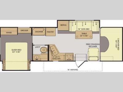 Floorplan - 2015 Fleetwood RV Jamboree Searcher 29A