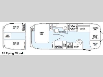 Floorplan - 2015 Airstream RV Flying Cloud 25
