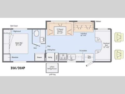 Floorplan - 2015 Winnebago Minnie Winnie 31K
