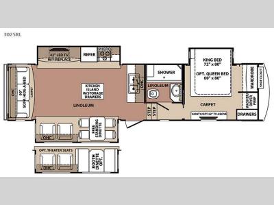 Floorplan - 2015 Forest River RV Blue Ridge 3025RL