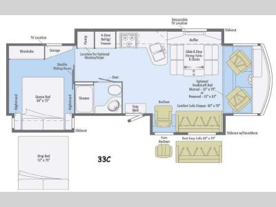 Floorplan - 2015 Itasca Sunova 33C