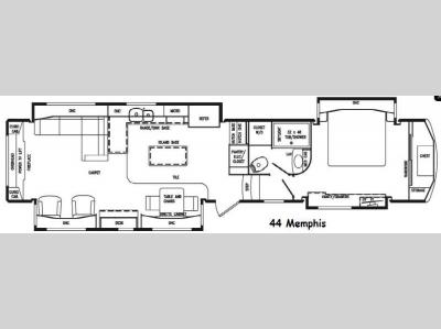 Floorplan - 2015 DRV Luxury Suites Mobile Suites 44 Memphis