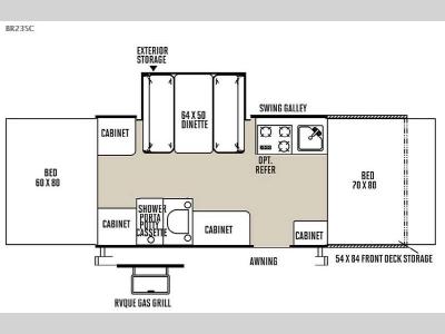 Floorplan - 2015 Forest River RV Flagstaff MACLTD Series BR23SC