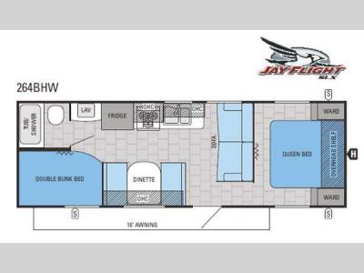 Floorplan - 2015 Jayco Jay Flight SLX 264BHW