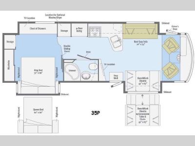 Floorplan - 2015 Winnebago Adventurer 35P