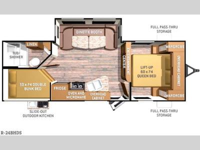 Floorplan - 2015 Cruiser Radiance R-24BHDS