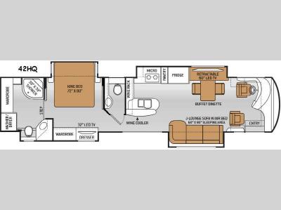 Floorplan - 2015 Thor Motor Coach Tuscany 42HQ