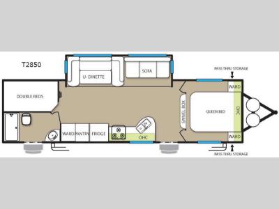 Floorplan - 2015 Forest River RV EVO T2850