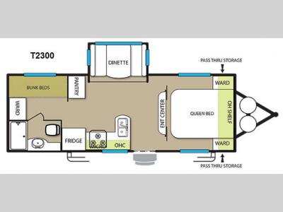 Floorplan - 2015 Forest River RV EVO T2300