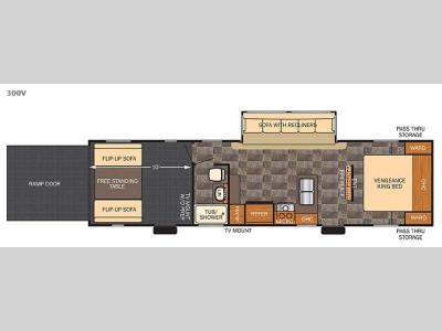 Floorplan - 2015 Forest River RV Vengeance 300V