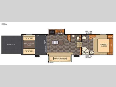 Floorplan - 2015 Forest River RV Vengeance Super Sport 316A