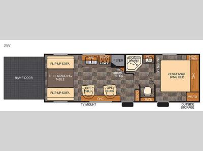 Floorplan - 2015 Forest River RV Vengeance Super Sport 25V