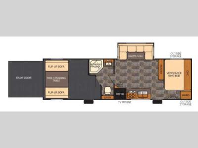 Floorplan - 2015 Forest River RV Vengeance Super Sport 29V