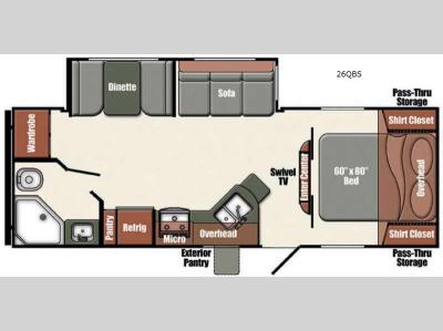 Floorplan - 2015 Gulf Stream RV Gulf Breeze Champagne Series 26QBS