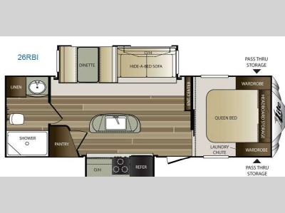 Floorplan - 2015 Keystone RV Cougar X-Lite 26RBI