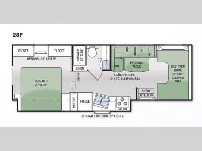Floorplan - 2015 Thor Motor Coach Chateau 28F