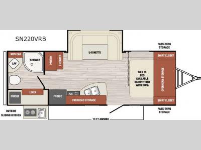 Floorplan - 2015 Venture RV Sonic SN220VRB