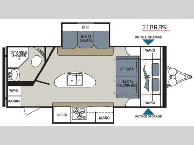 Floorplan - 2015 Dutchmen RV Aerolite 218RBSL