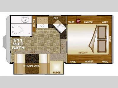 Floorplan - 2014 Northwood Arctic Fox Camper 811 Wet Bath