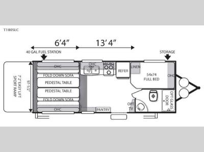 Floorplan - 2015 Forest River RV Sandstorm T180SLC