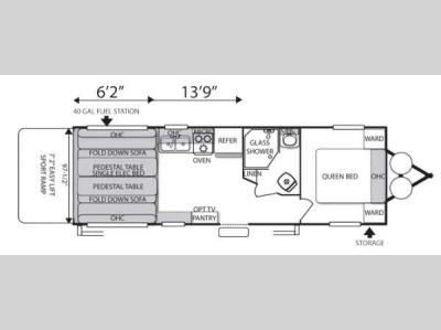 Floorplan - 2015 Forest River RV Sandstorm T240SLC