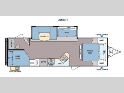 Floorplan - 2015 Dutchmen RV Coleman Explorer CTU281BH