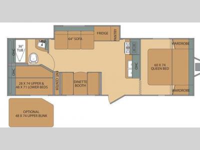 Floorplan - 2014 Shasta RVs Flyte 255RS