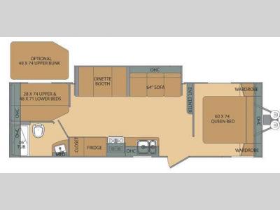 Floorplan - 2015 Shasta RVs Flyte 265DB