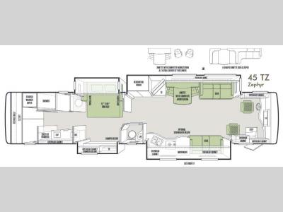 Floorplan - 2014 Tiffin Motorhomes Zephyr 45 TZ