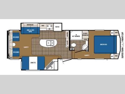 Floorplan - 2015 Prime Time RV Crusader 28RL