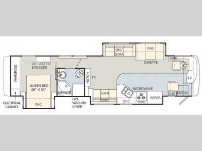 Floorplan - 2007 Monaco Knight 40SKT
