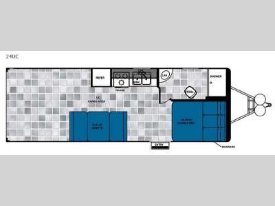 Floorplan - 2015 Forest River RV Work and Play Ultra Lite 24UC LE