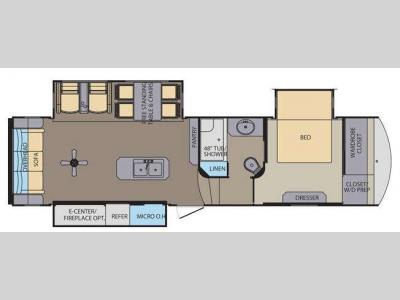 Floorplan - 2015 Shasta RVs Phoenix 32RE