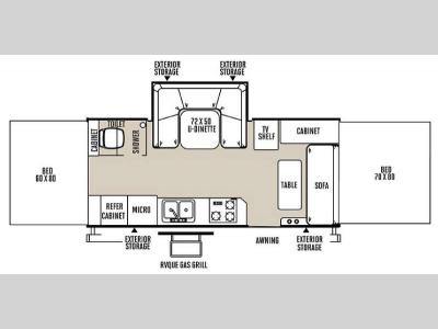Floorplan - 2015 Forest River RV Rockwood High Wall Series HW296