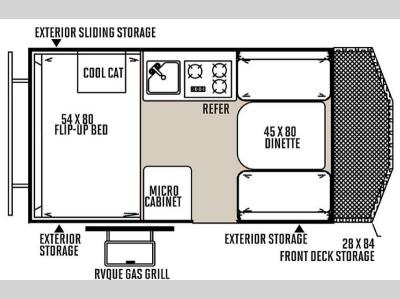 Floorplan - 2015 Forest River RV Rockwood Hard Side Series A122BH