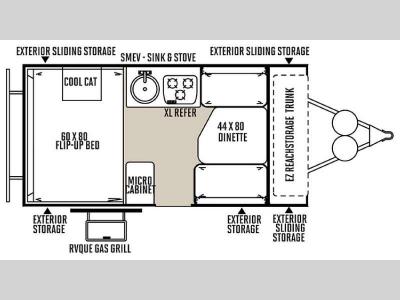 Floorplan - 2015 Forest River RV Rockwood Hard Side Series A192HW
