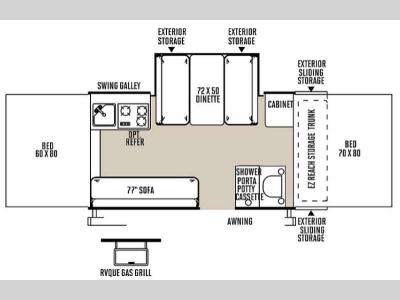 Floorplan - 2015 Forest River RV Rockwood Premier 2516G