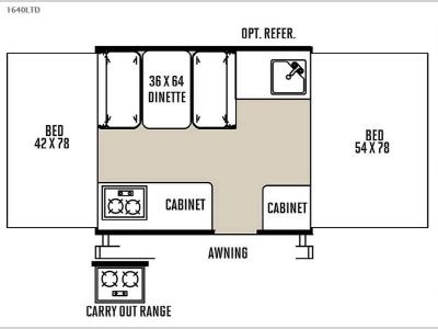 Floorplan - 2015 Forest River RV Rockwood Freedom Series 1640LTD