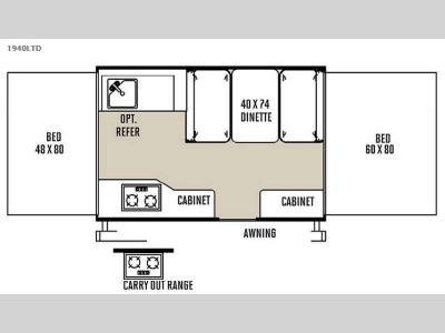 Floorplan - 2015 Forest River RV Rockwood Freedom Series 1940LTD