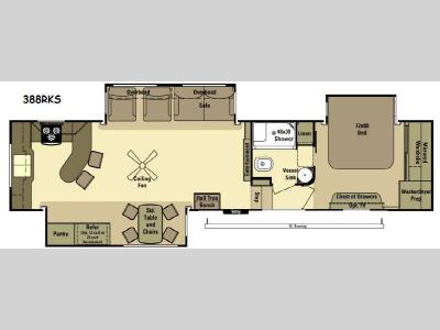 Floorplan - 2015 Open Range RV 3X 388RKS