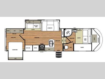 Floorplan - 2015 Forest River RV Wildwood Heritage Glen 296QBBS
