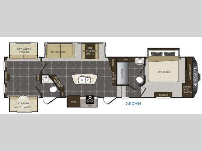 Floorplan - 2015 Keystone RV Avalanche 390RB