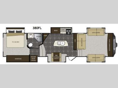 Floorplan - 2015 Keystone RV Avalanche 380FL