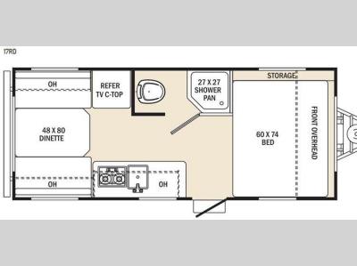 Floorplan - 2015 Coachmen RV Clipper Ultra-Lite 17RD